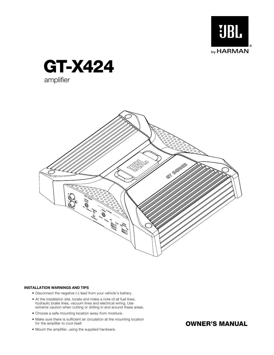 Harman GT-X424 User Manual | 4 pages