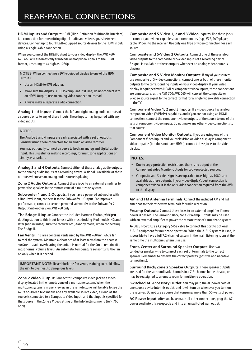 Rear-panel connections | Harman-Kardon 760 User Manual | Page 10 / 42