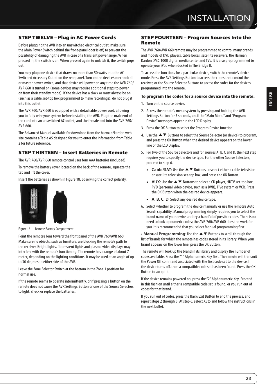 Installation | Harman-Kardon 760 User Manual | Page 23 / 42