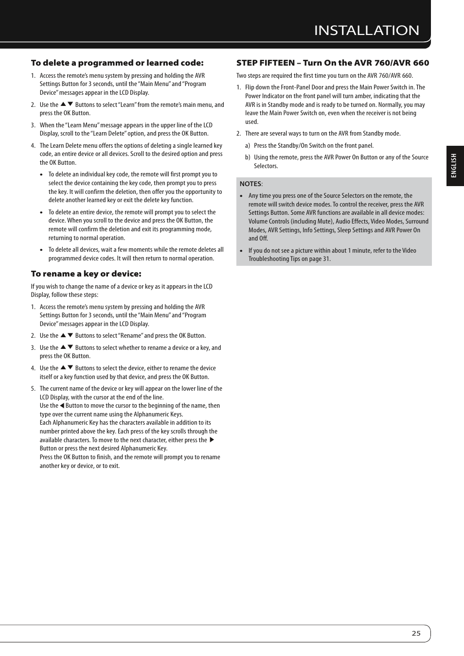 Installation | Harman-Kardon 760 User Manual | Page 25 / 42
