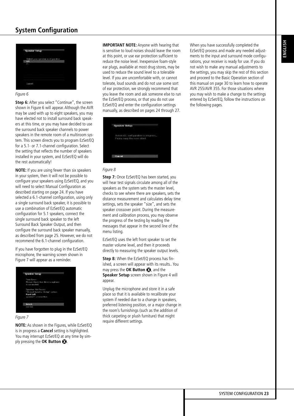 System configuration | Harman-Kardon AVR 355 User Manual | Page 23 / 58