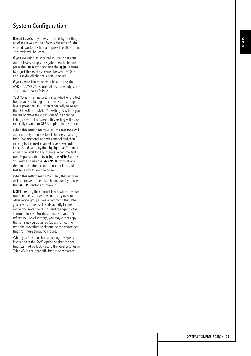 System configuration | Harman-Kardon AVR 355 User Manual | Page 27 / 58