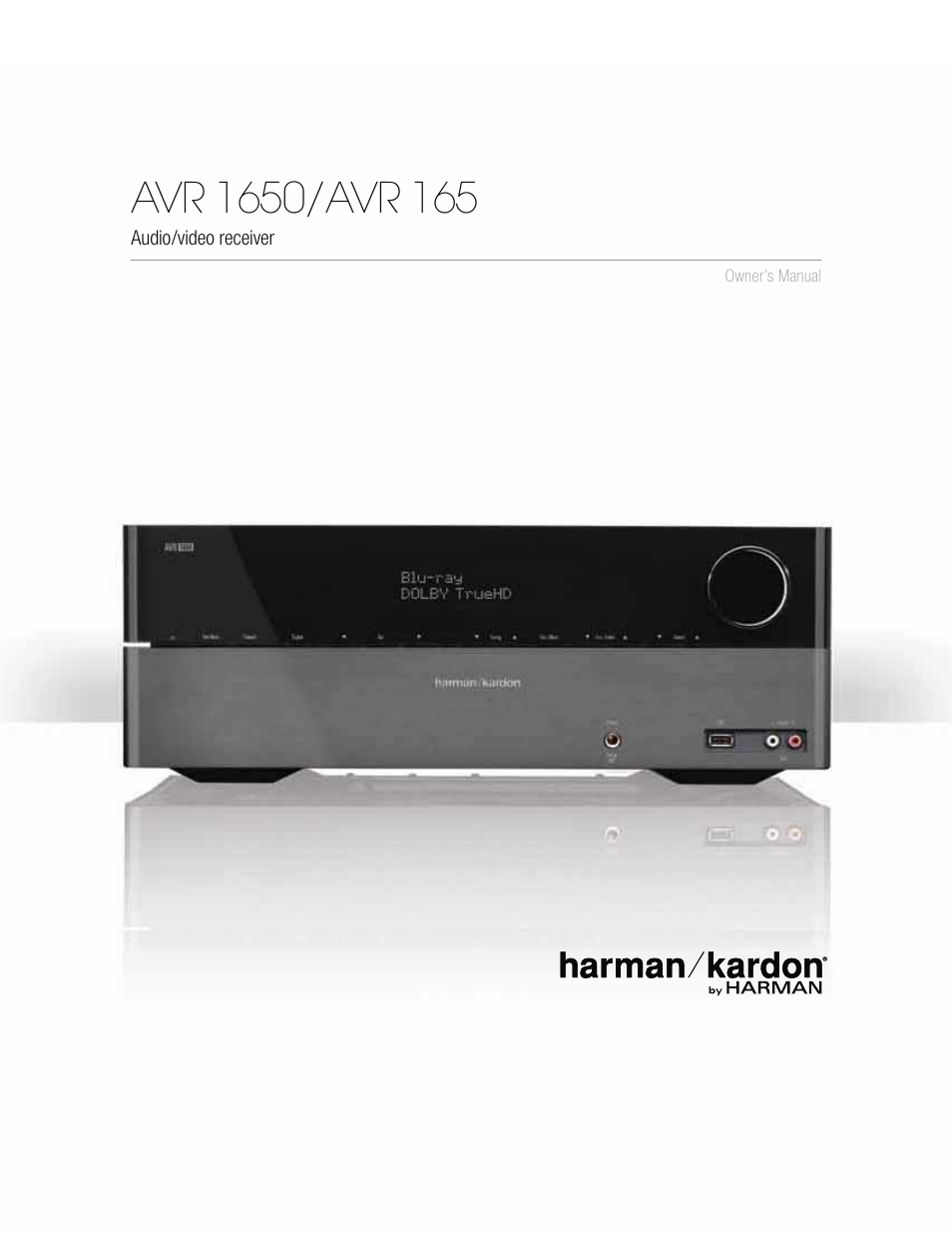 Harman-Kardon AVR 1650 User Manual | 42 pages