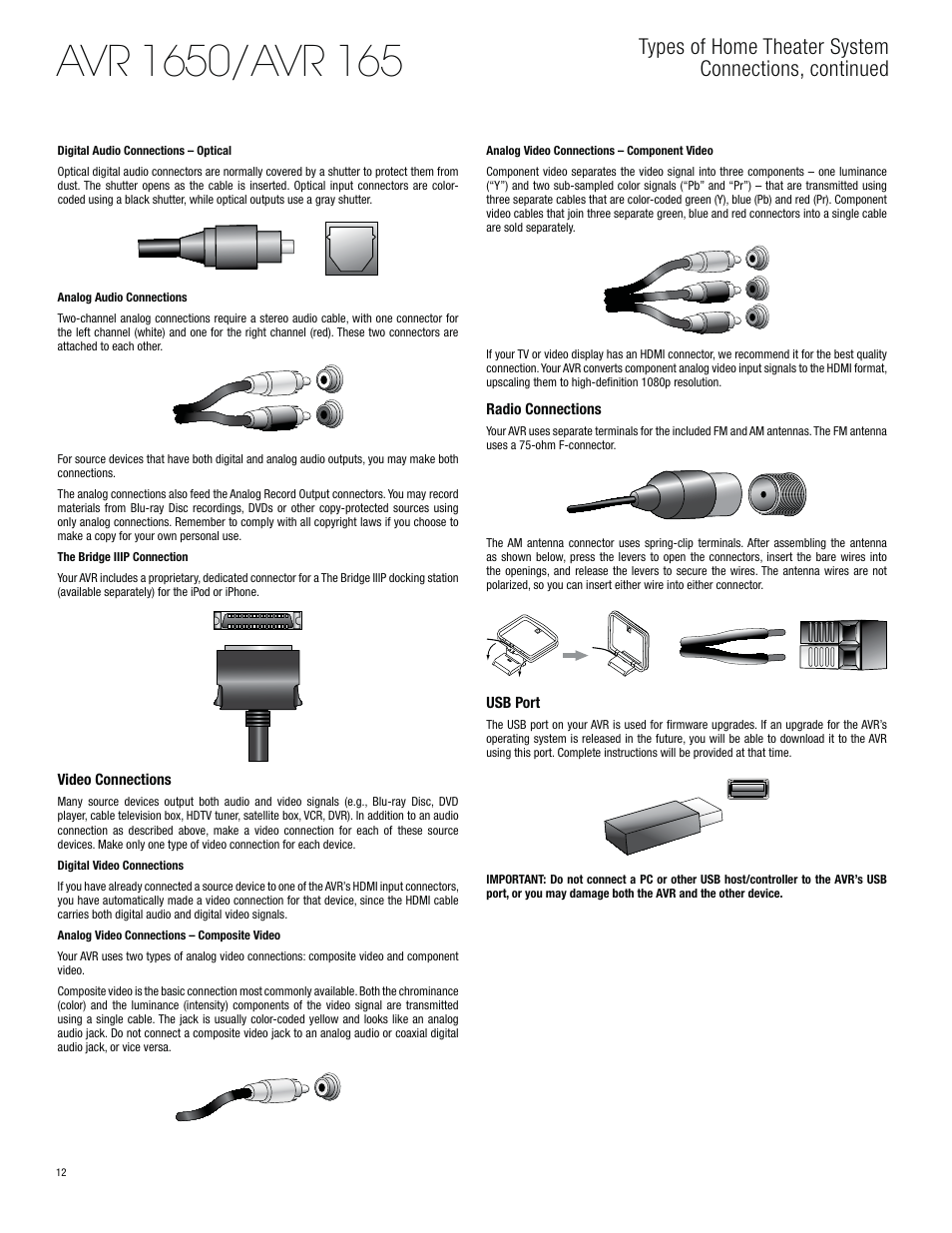 Harman-Kardon AVR 1650 User Manual | Page 12 / 42