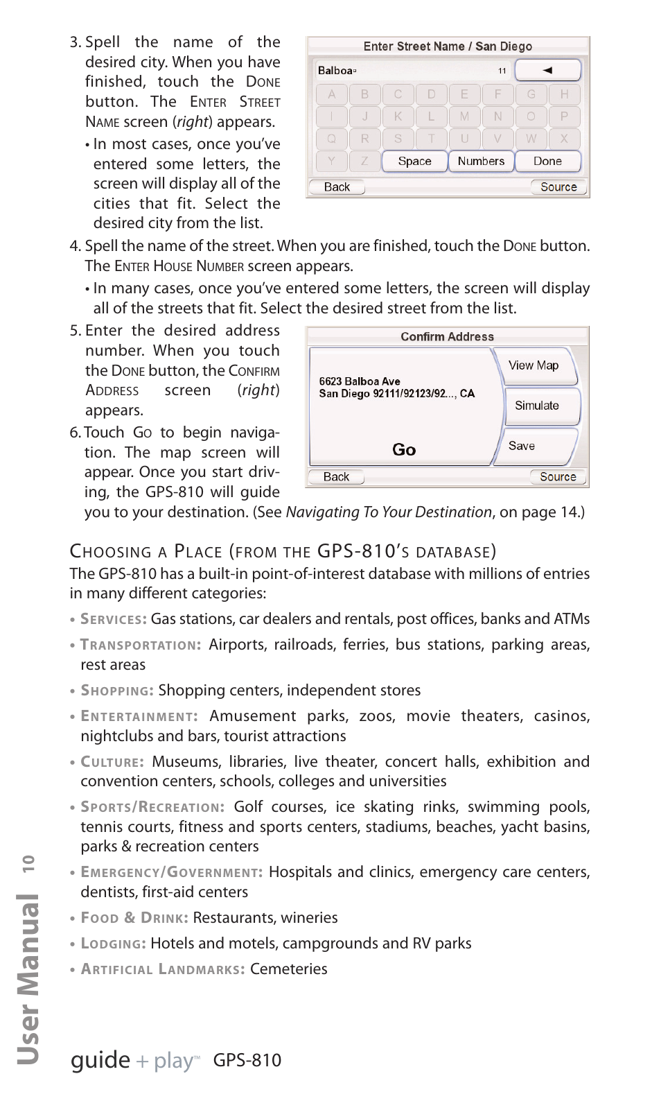 User manual, Ed i u g, Y a l p | Gps-810 | Harman-Kardon GPS-810 User Manual | Page 10 / 44