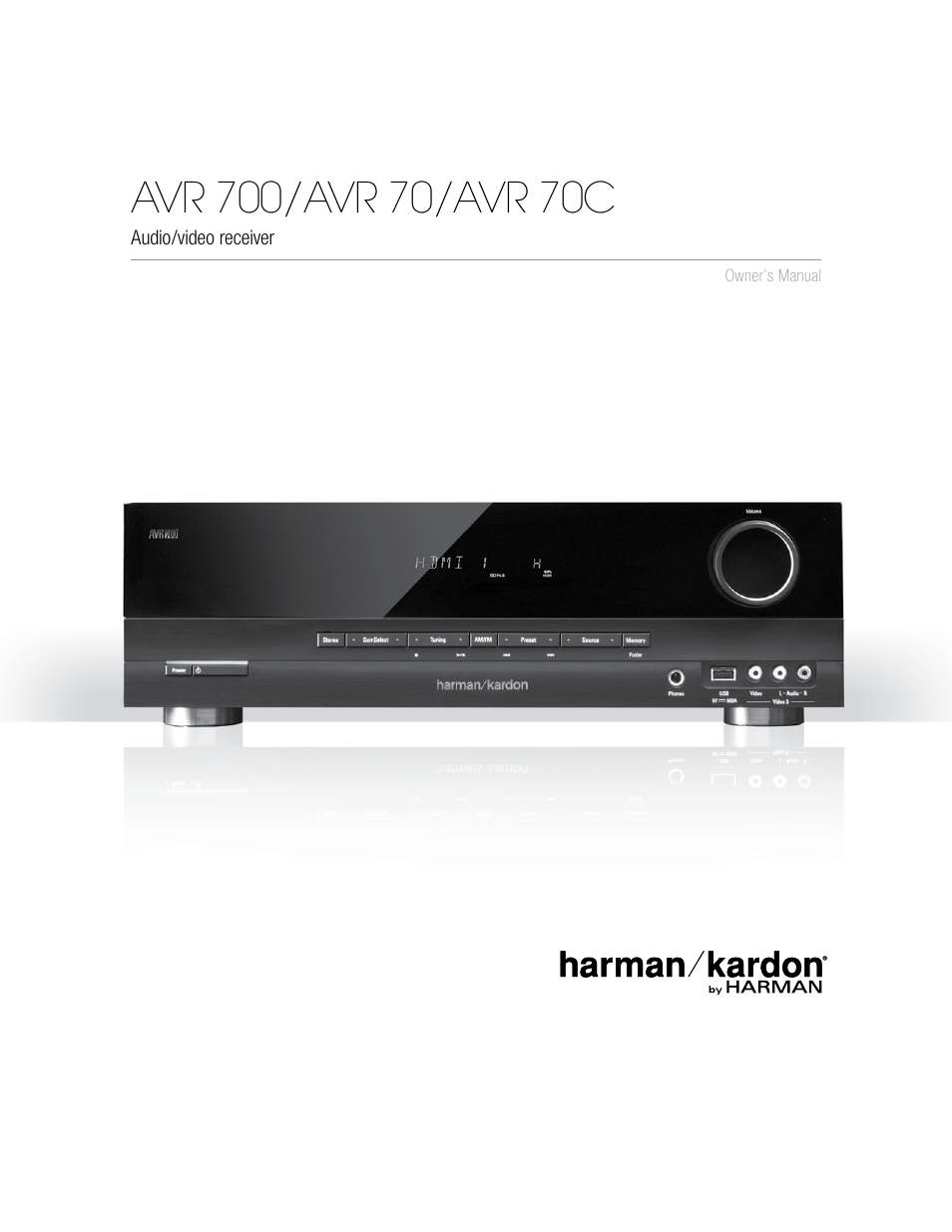 Harman-Kardon AVR 700 User Manual | 26 pages