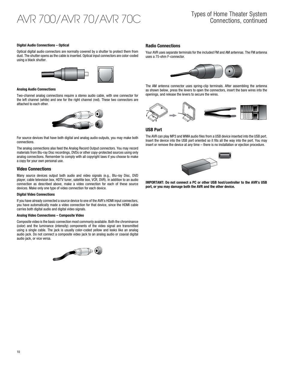 Harman-Kardon AVR 700 User Manual | Page 10 / 26