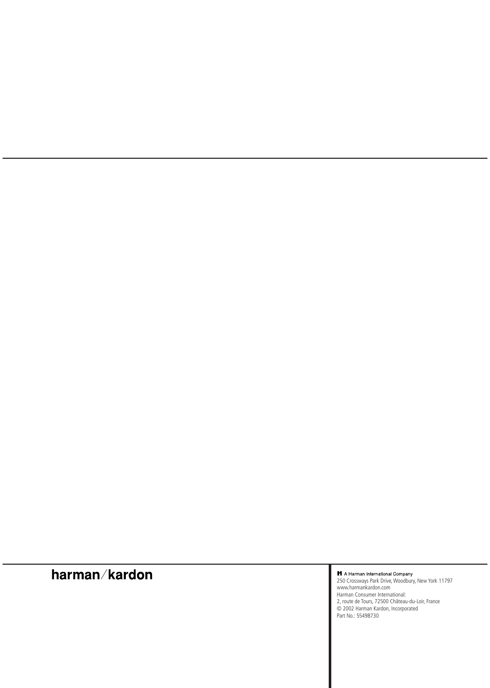 Harman-Kardon AVR1550 User Manual | Page 30 / 30