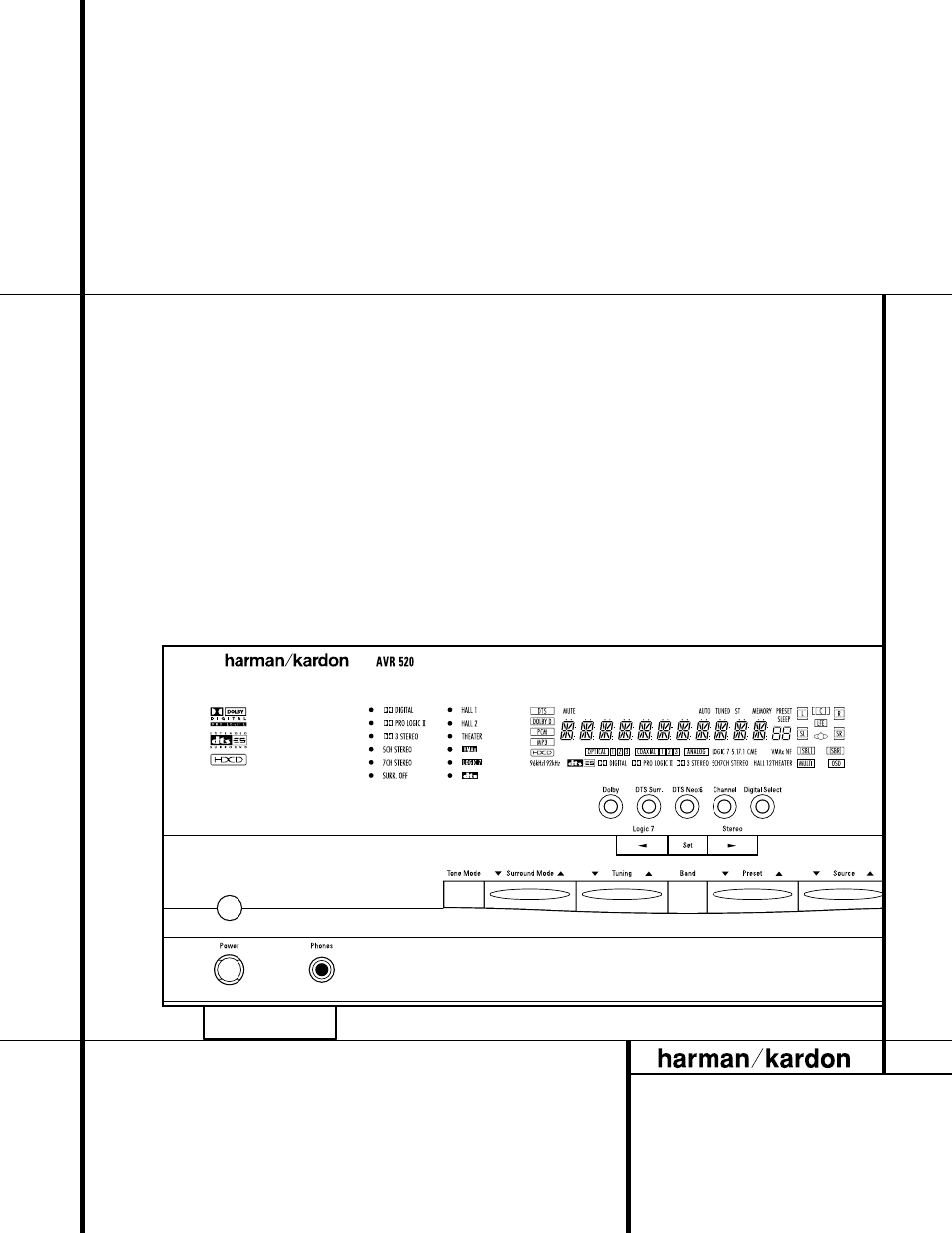 Harman-Kardon AVR 520 User Manual | 56 pages