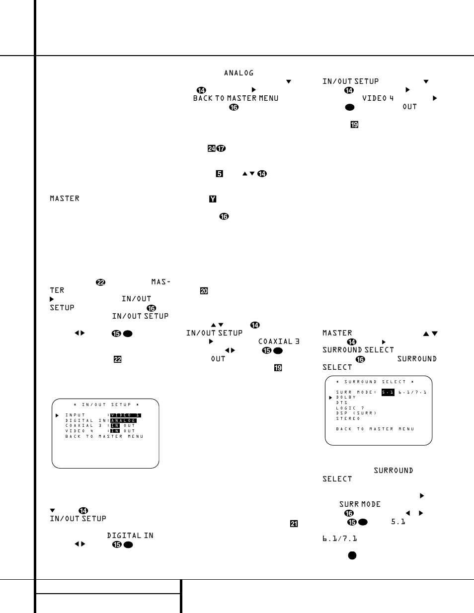 Input setup, System configuration, 20 system configuration | Harman-Kardon AVR 520 User Manual | Page 20 / 56