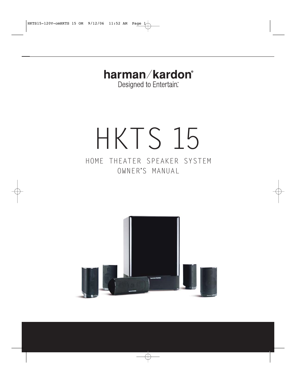 Harman-Kardon HKTS 15 User Manual | 16 pages