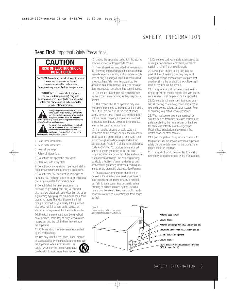 Harman-Kardon HKTS 15 User Manual | Page 3 / 16