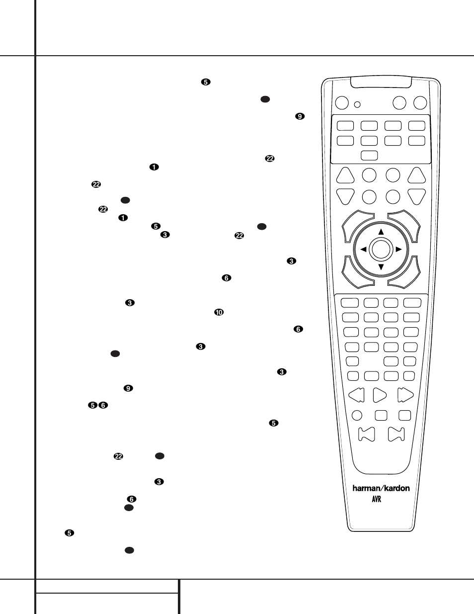 Programming the remote | Harman-Kardon AVR 110 User Manual | Page 28 / 56