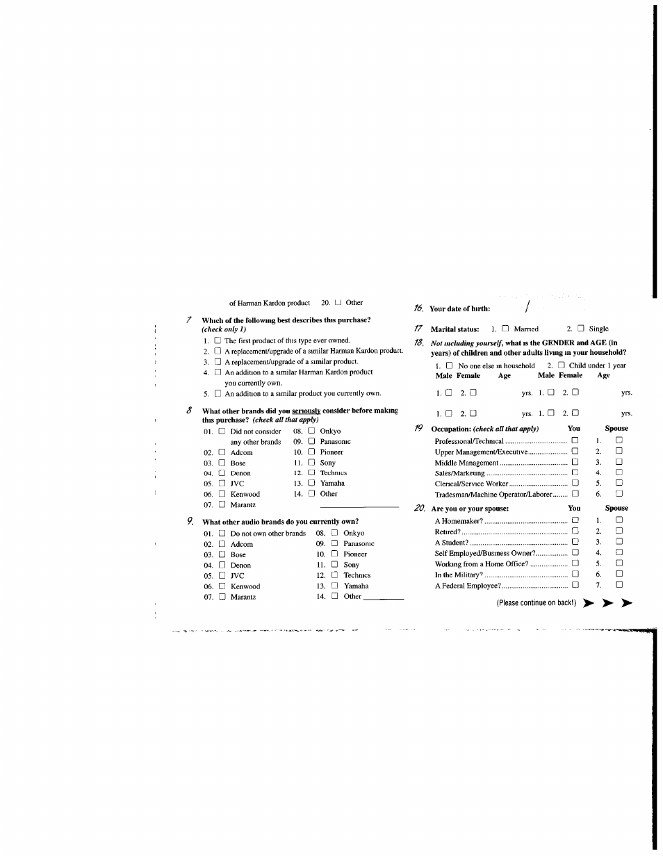 Harman-Kardon AVR 110 User Manual | Page 55 / 56