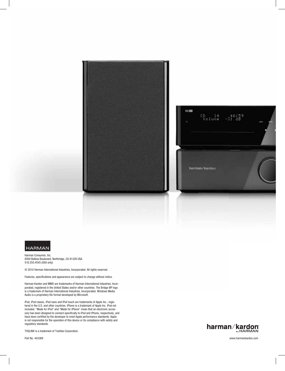 Harman-Kardon MAS 101 User Manual | Page 20 / 20