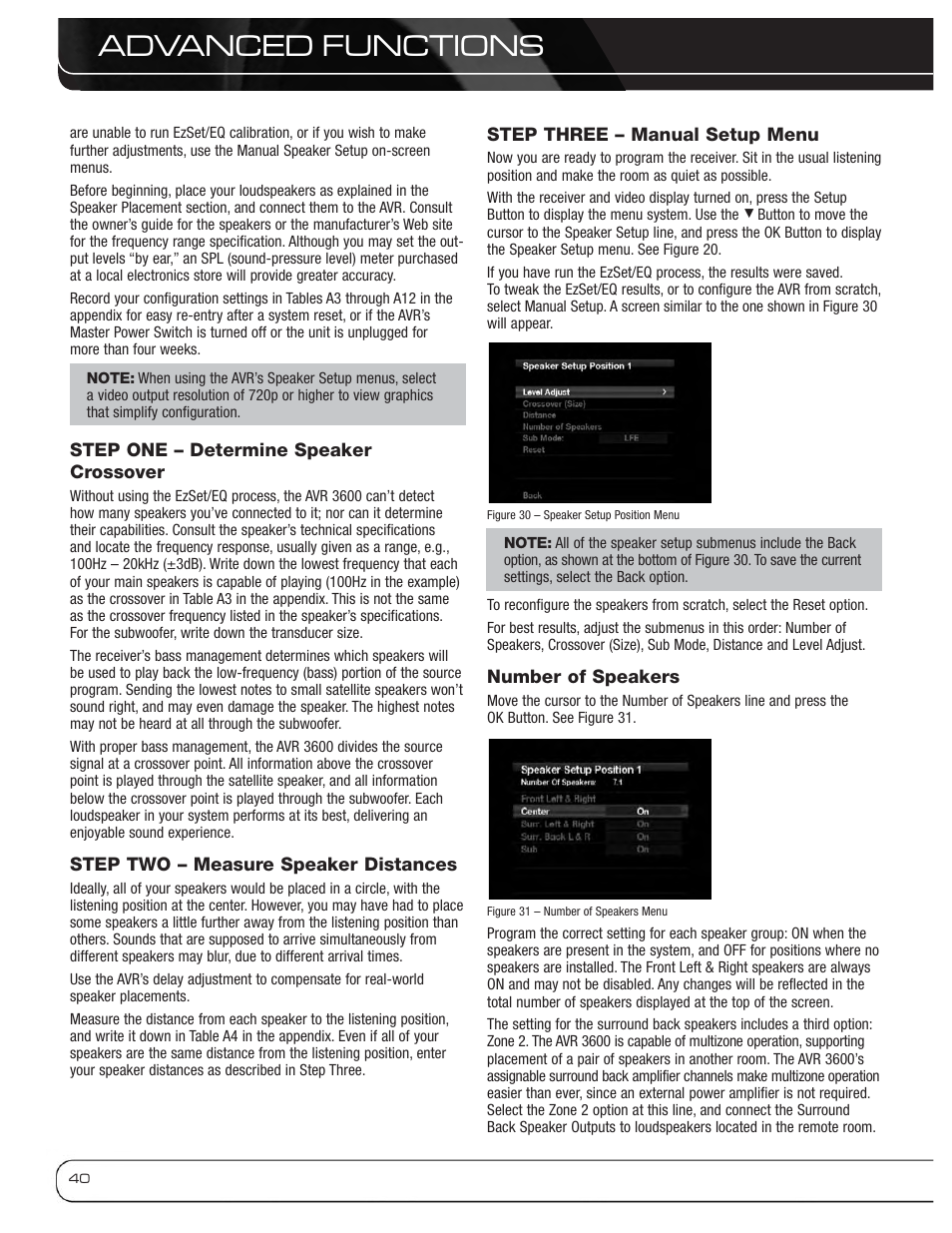 Advanced functions | Harman-Kardon AVR 3600 User Manual | Page 40 / 66