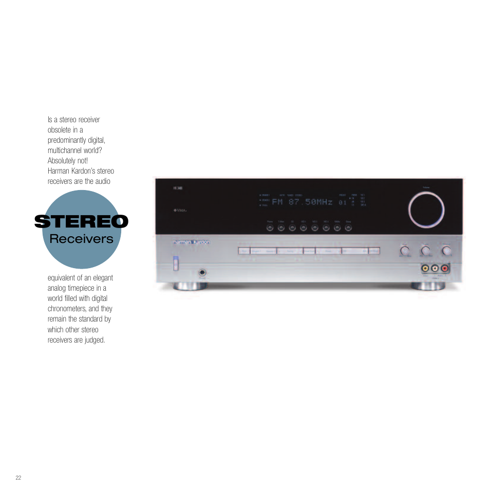 Stereo, Receivers | Harman-Kardon Home Theater System User Manual | Page 22 / 44