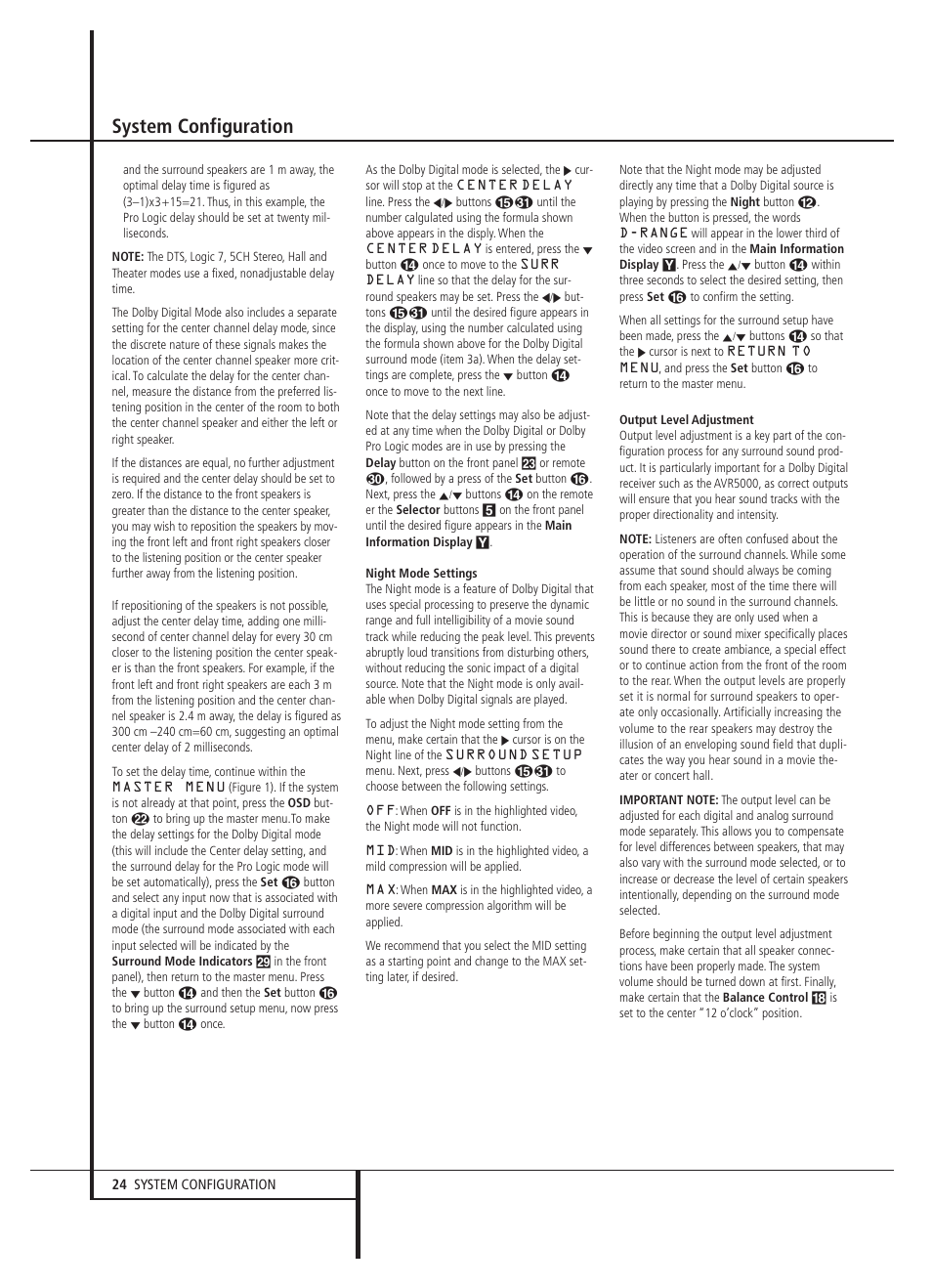 System configuration | Harman-Kardon AVR 5000 User Manual | Page 24 / 58
