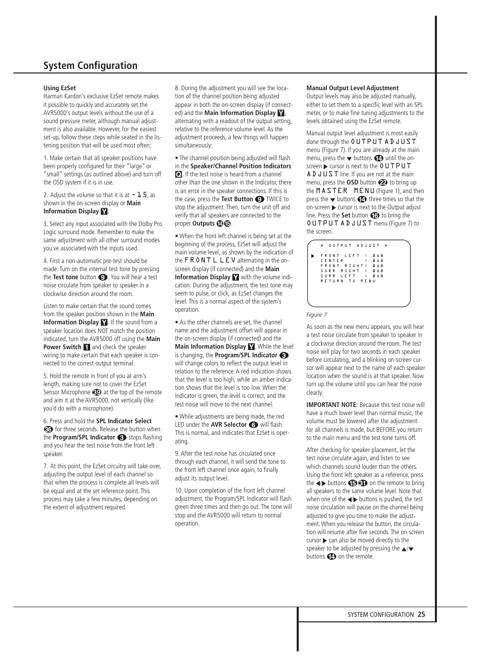 System configuration | Harman-Kardon AVR 5000 User Manual | Page 25 / 58