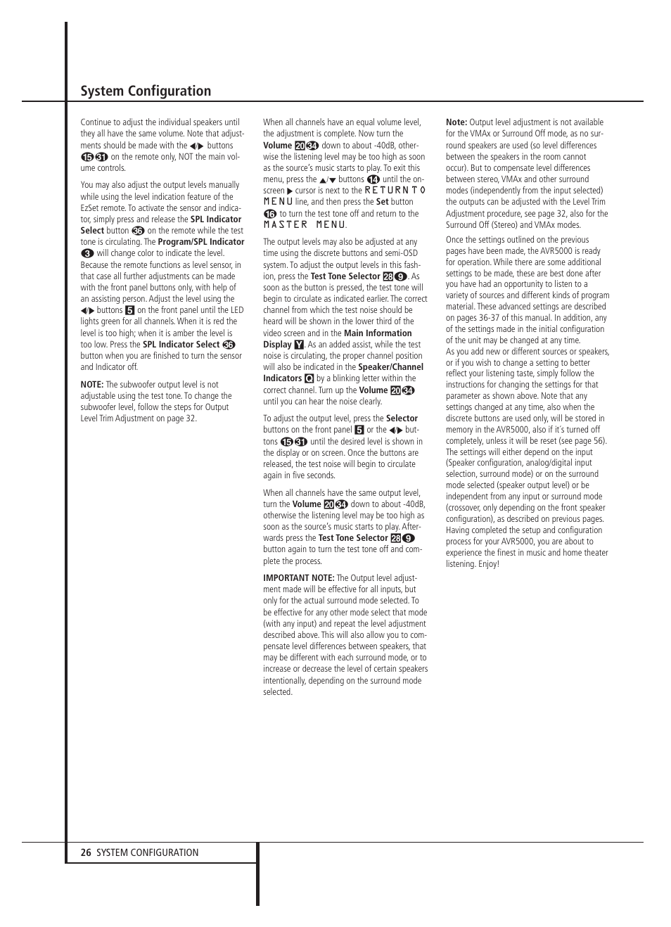 System configuration | Harman-Kardon AVR 5000 User Manual | Page 26 / 58