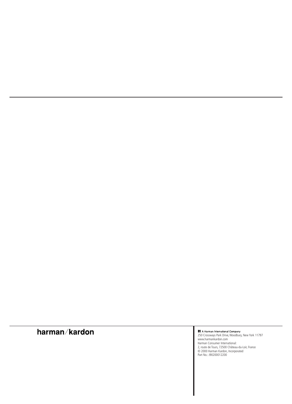 Harman-Kardon AVR 5000 User Manual | Page 58 / 58