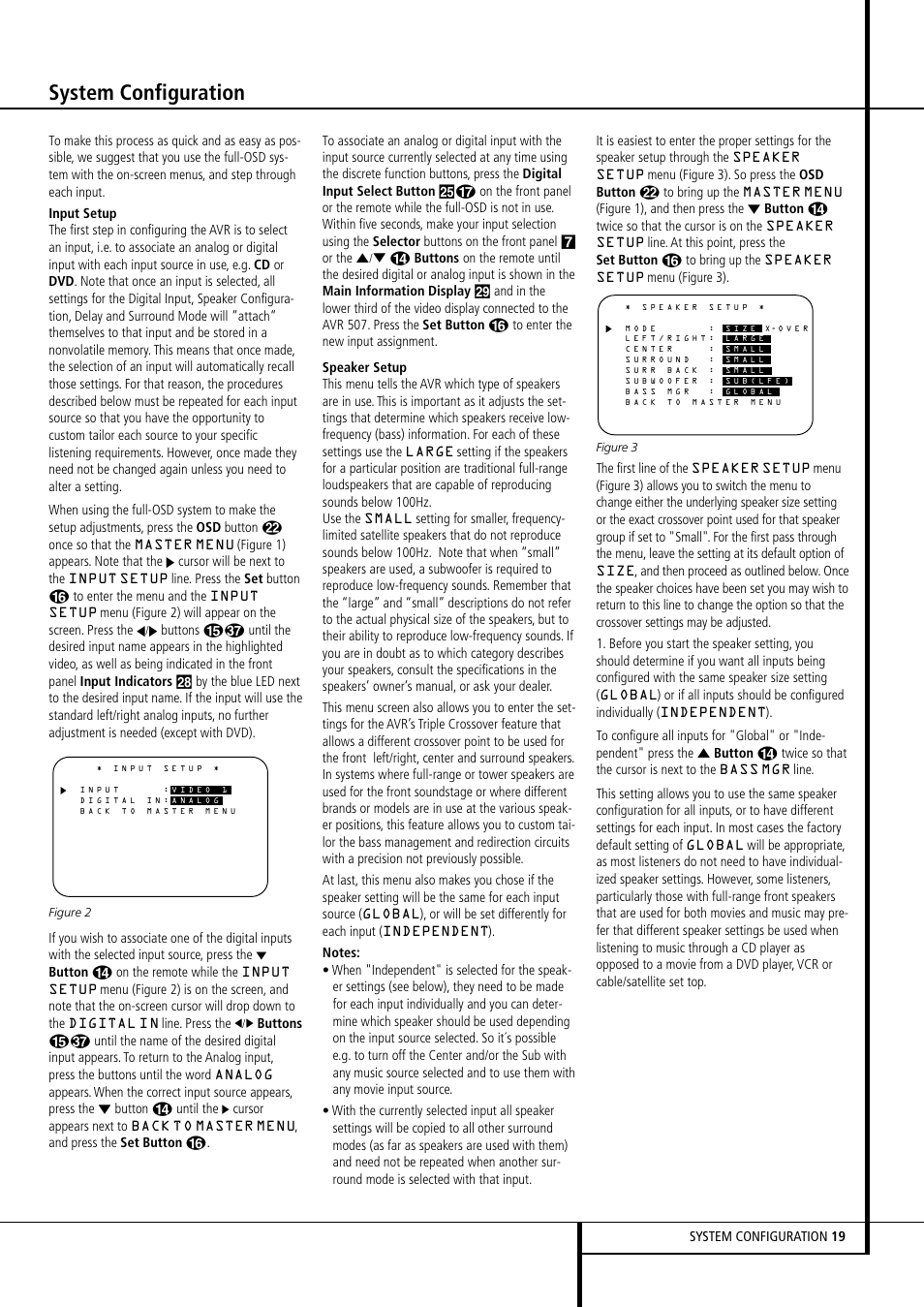 System configuration | Harman-Kardon AVR507 User Manual | Page 19 / 48