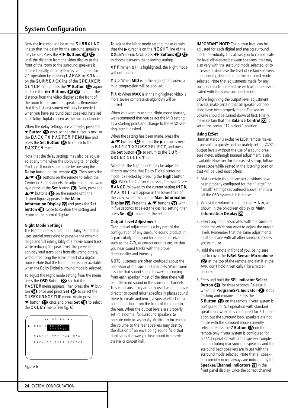System configuration | Harman-Kardon AVR507 User Manual | Page 24 / 48