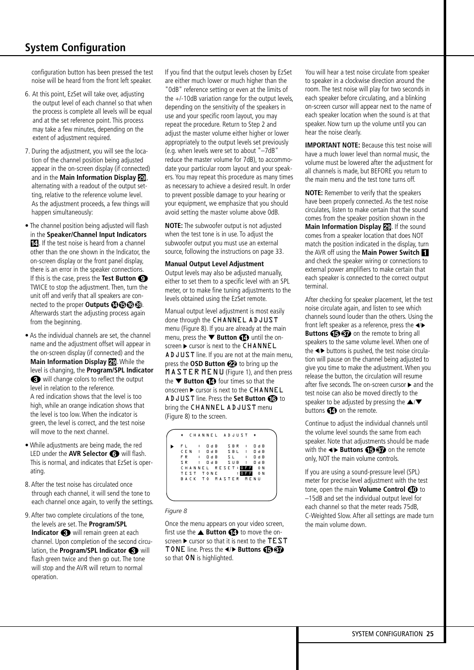 System configuration | Harman-Kardon AVR507 User Manual | Page 25 / 48