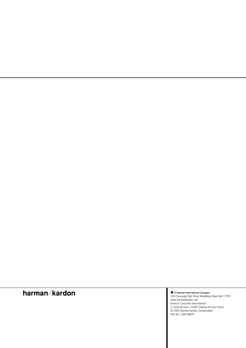 Harman-Kardon AVR507 User Manual | Page 48 / 48