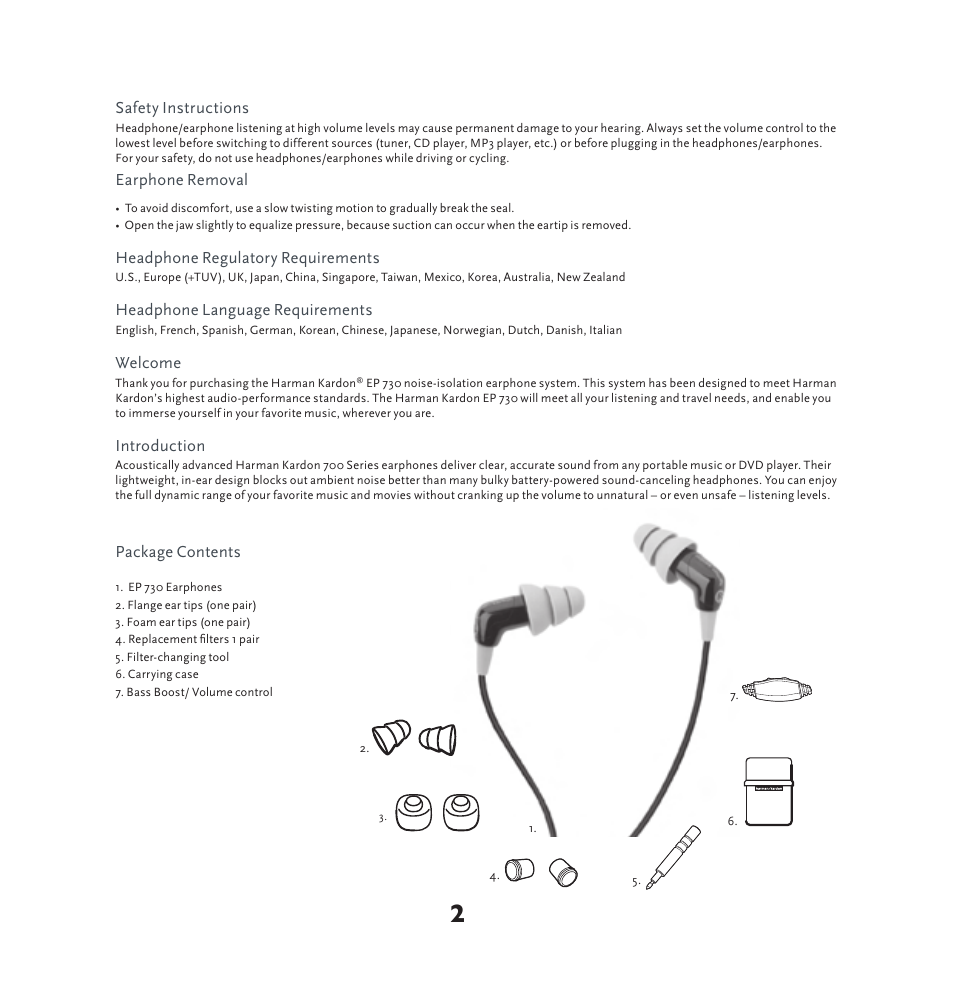 Harman-Kardon EP 730 User Manual | Page 2 / 5