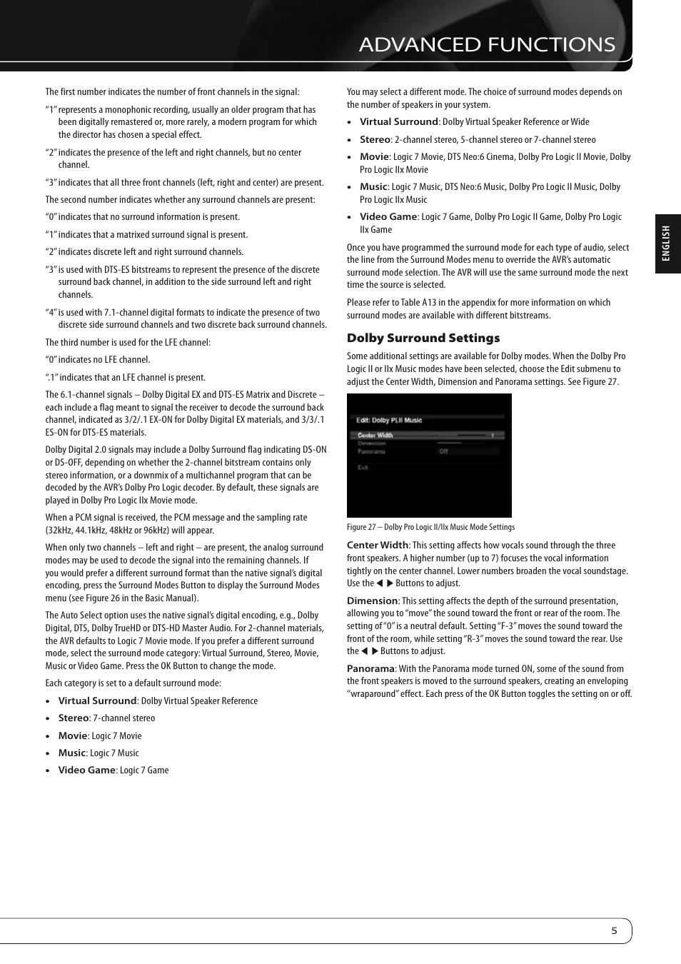 Advanced functions | Harman-Kardon AVR 760 User Manual | Page 5 / 28