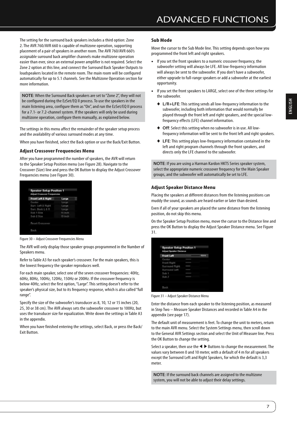 Advanced functions | Harman-Kardon AVR 760 User Manual | Page 7 / 28