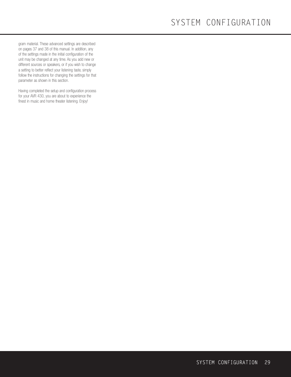System configuration | Harman-Kardon AVR 430 User Manual | Page 29 / 52