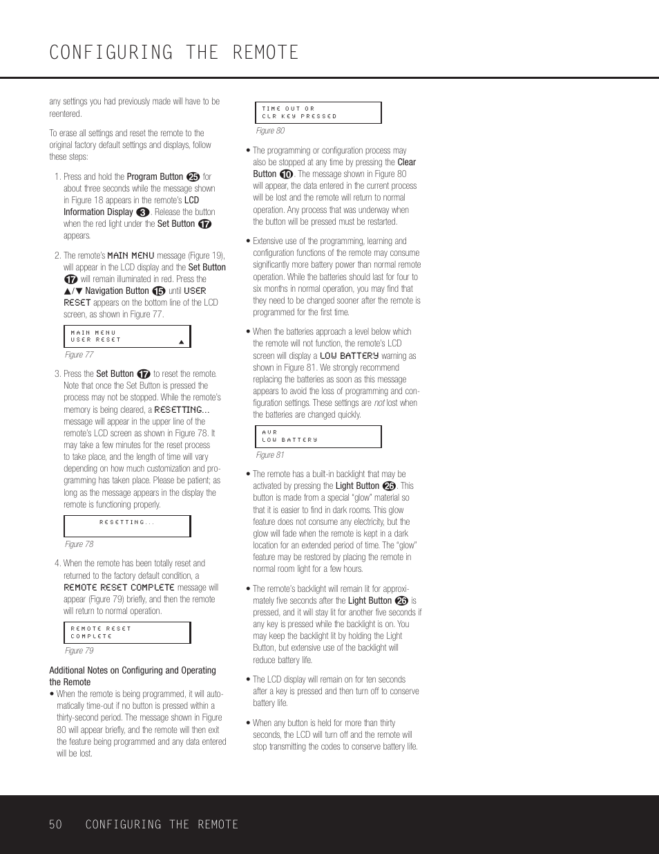 Configuring the remote, 50 configuring the remote | Harman-Kardon AVR 430 User Manual | Page 50 / 52