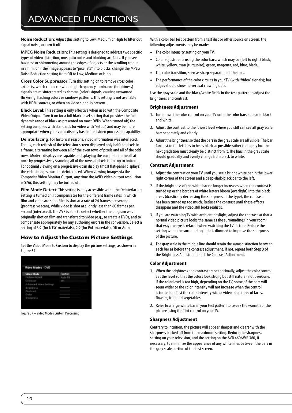 Advanced functions | Harman-Kardon KARDON AVR 460 User Manual | Page 10 / 28