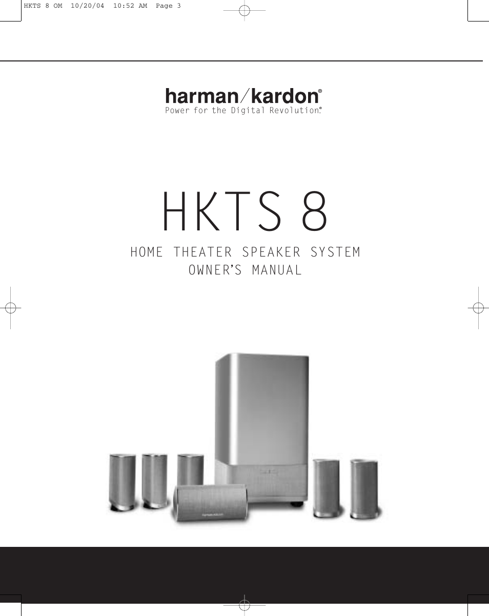 Harman-Kardon HKTS 8 User Manual | 16 pages