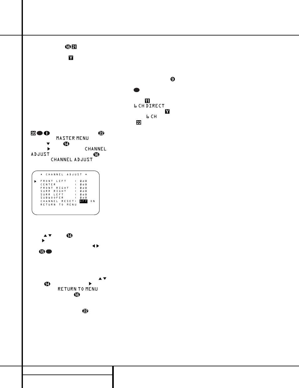 Operation, Channel direct input, 32 operation | Harman-Kardon AVR 510 User Manual | Page 32 / 56