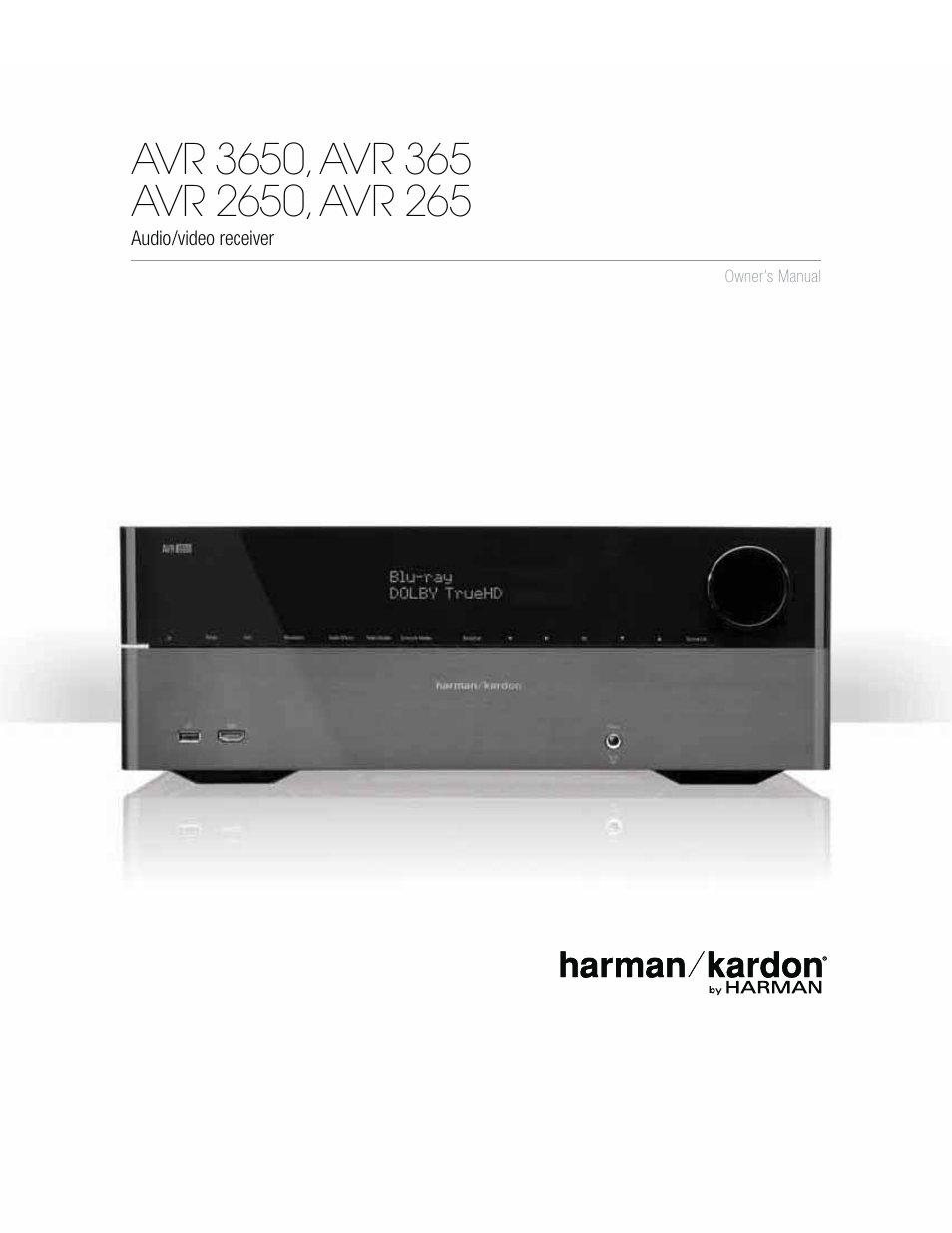 Harman-Kardon AVR 3650 User Manual | 61 pages