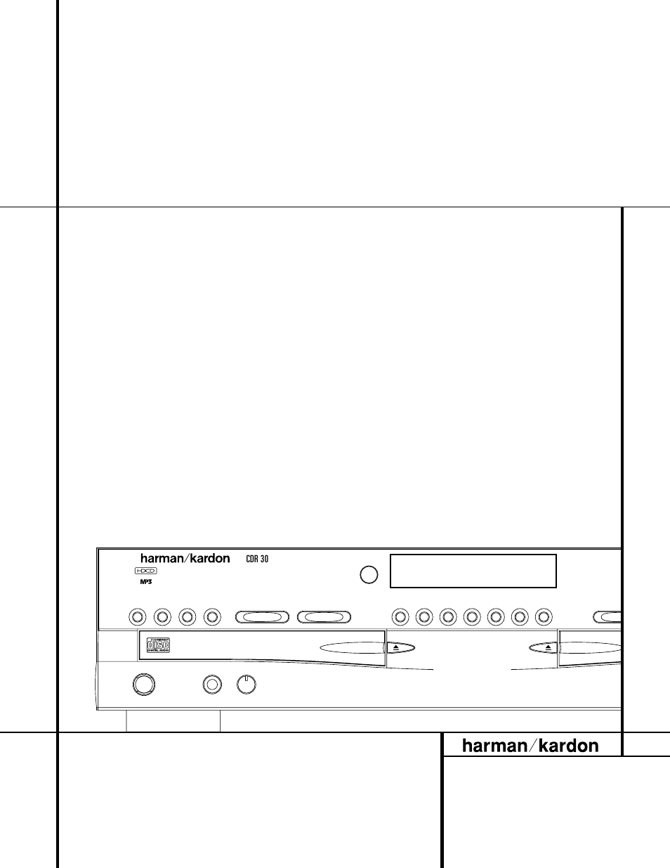 Harman-Kardon CDR 30 User Manual | 28 pages