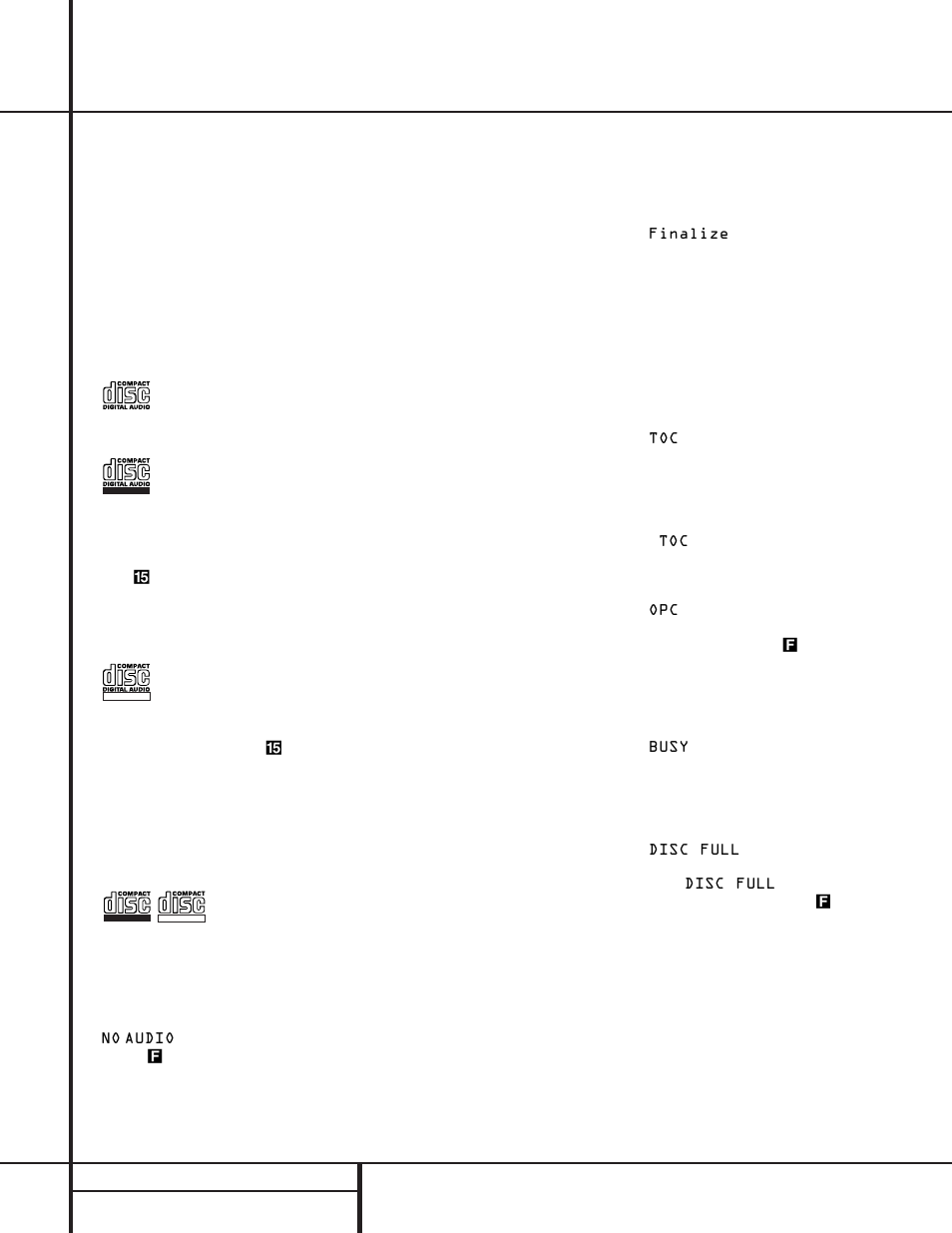 Cd recording basics, 14 cd recording basics | Harman-Kardon CDR 30 User Manual | Page 14 / 28