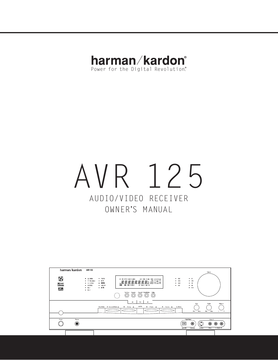 Harman-Kardon AVR 125 User Manual | 49 pages