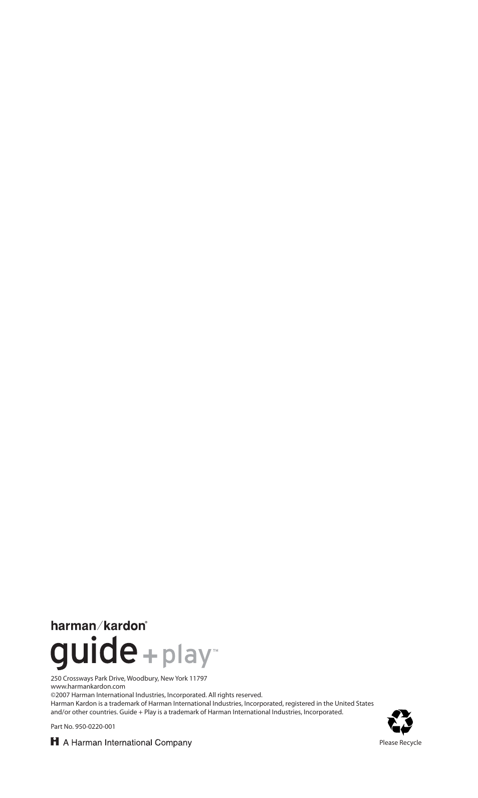 Harman-Kardon GPS-310 User Manual | Page 12 / 12