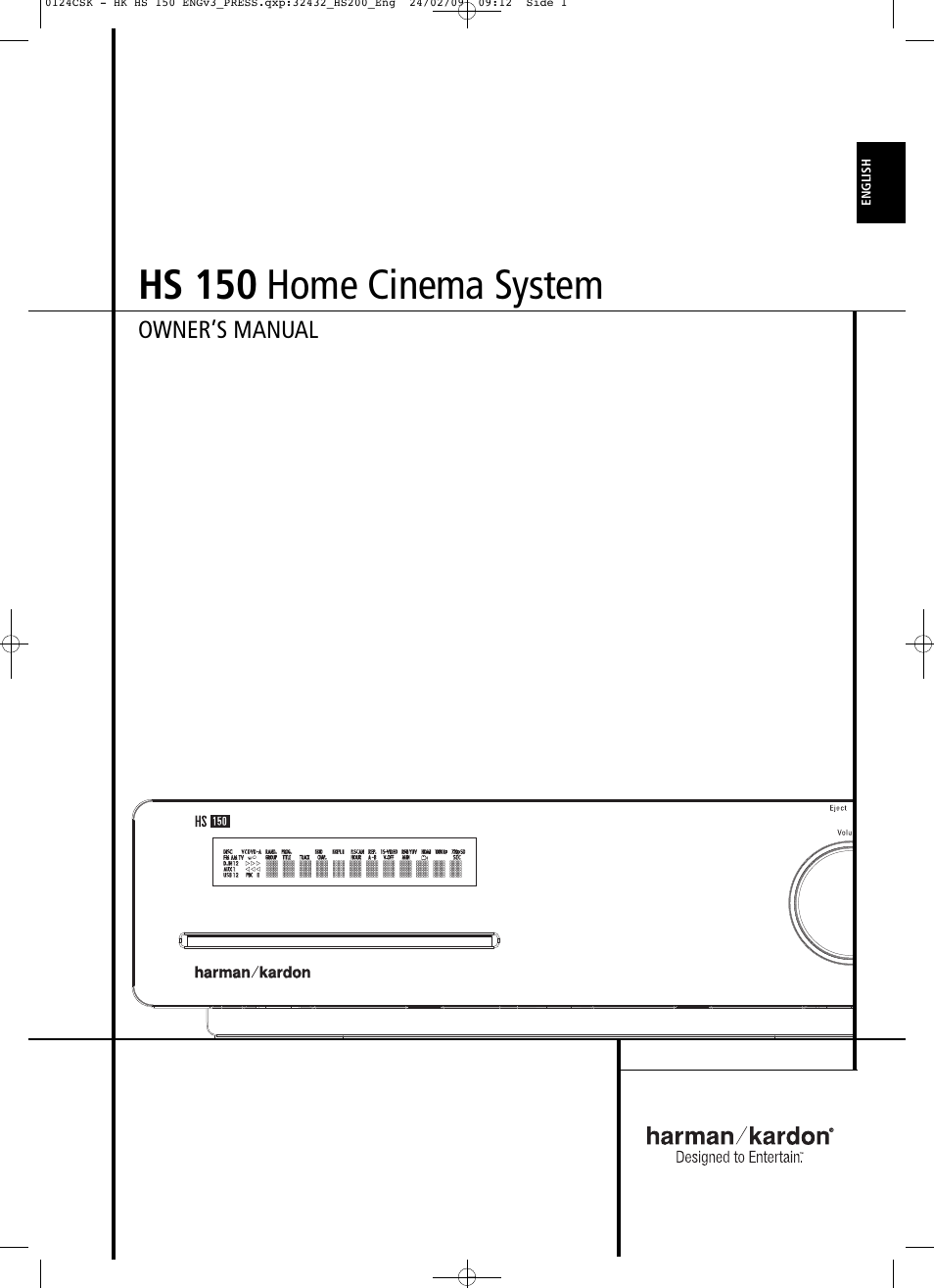 Harman-Kardon HS 150 User Manual | 32 pages