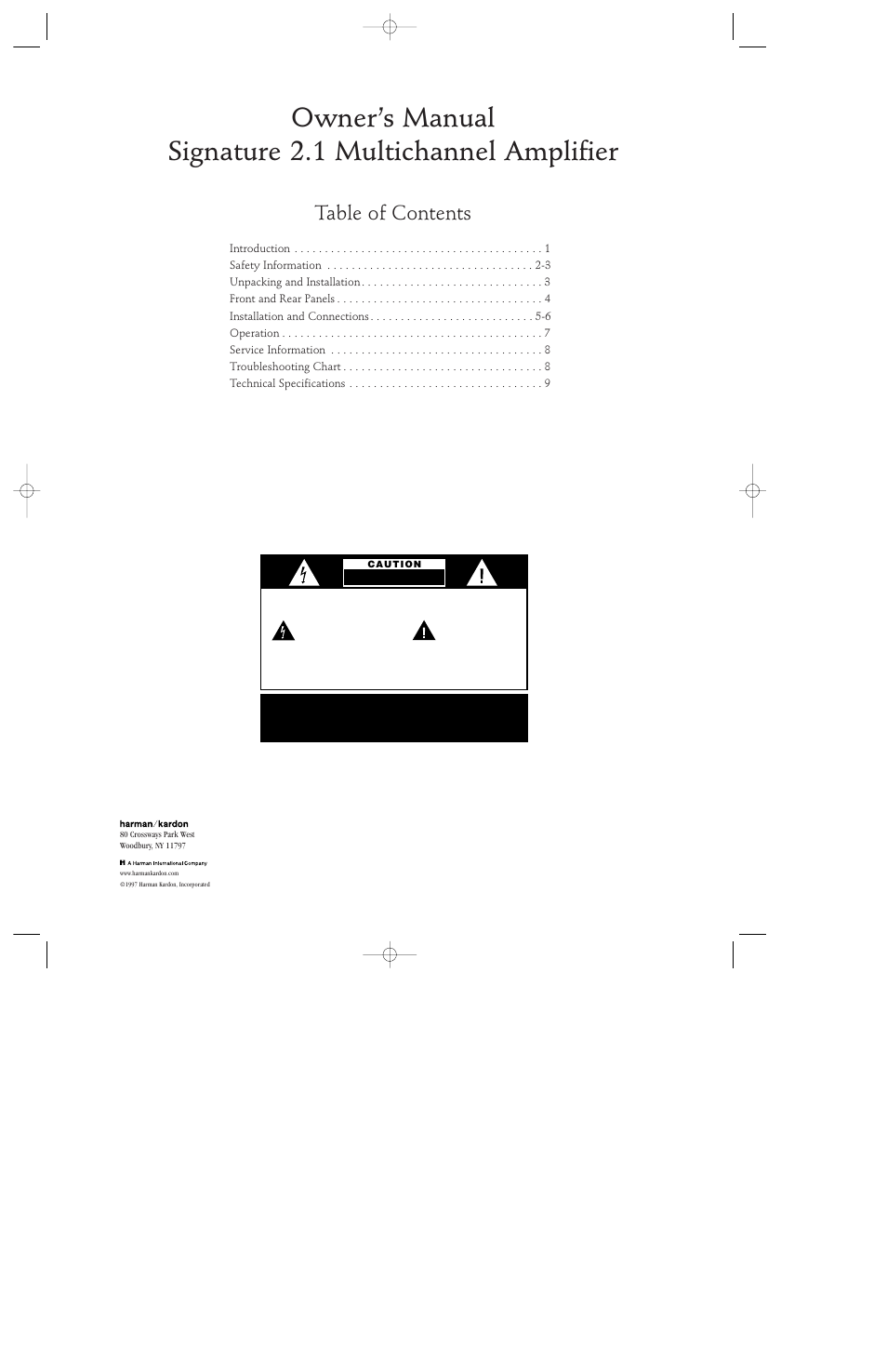Harman-Kardon Signature Series User Manual | Page 2 / 12