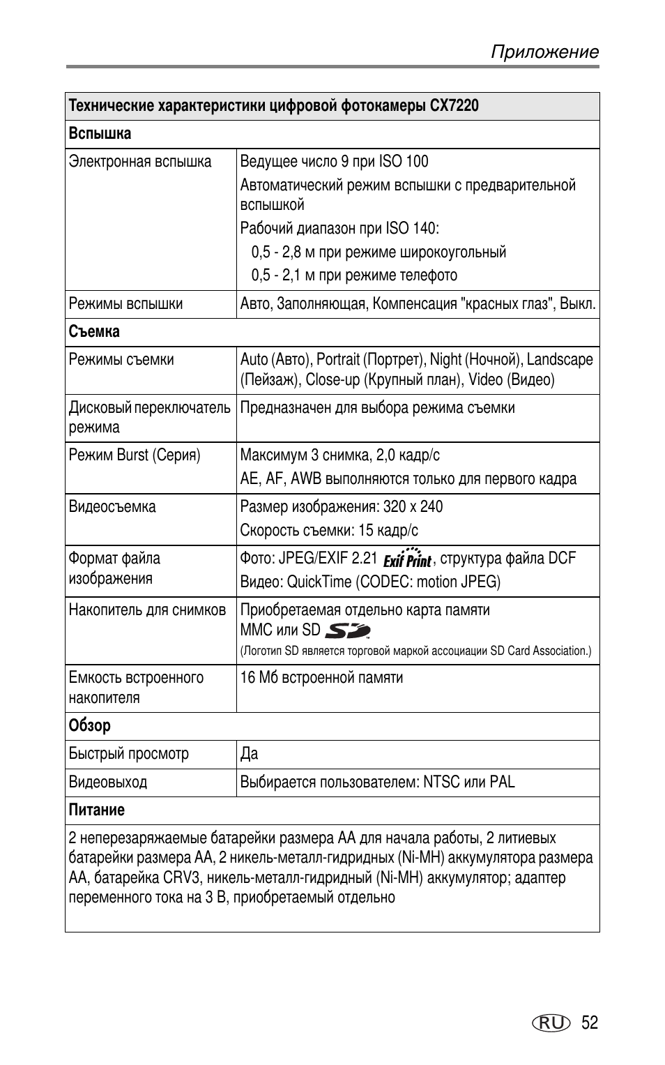 Kodak CX7220 User Manual | Page 59 / 72