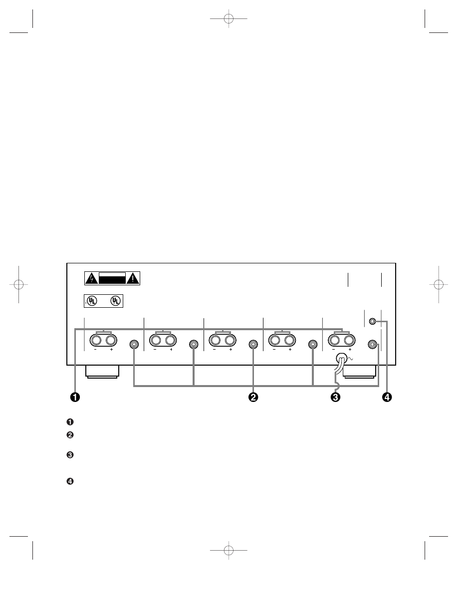 Unpacking and installation, Rear panel connections | Harman-Kardon PA5800 User Manual | Page 5 / 12