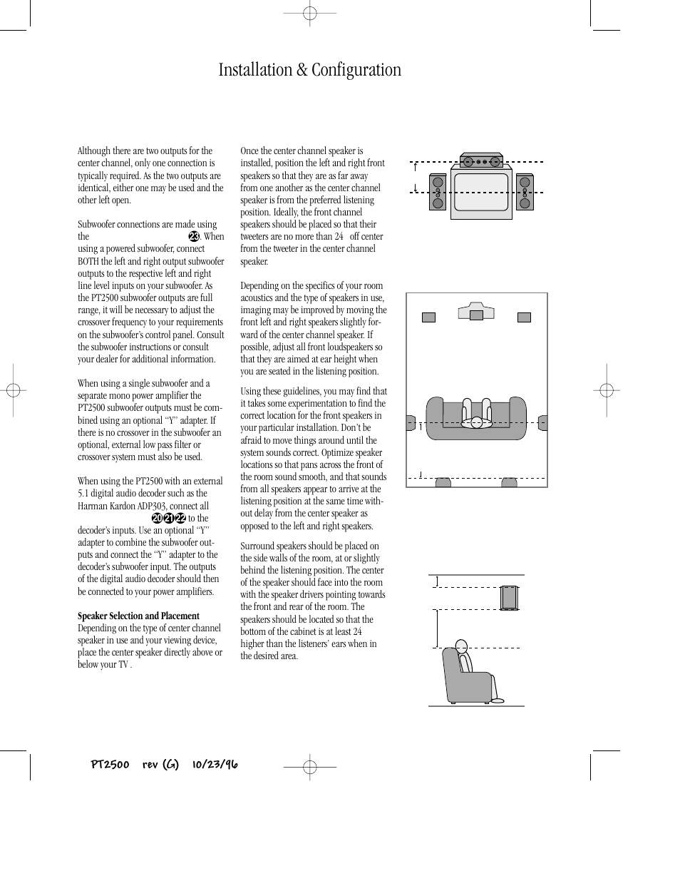 Installation & configuration | Harman-Kardon PT2500 User Manual | Page 10 / 16