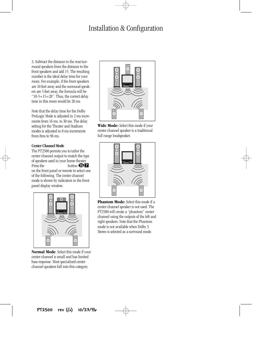 Installation & configuration, Button | Harman-Kardon PT2500 User Manual | Page 12 / 16