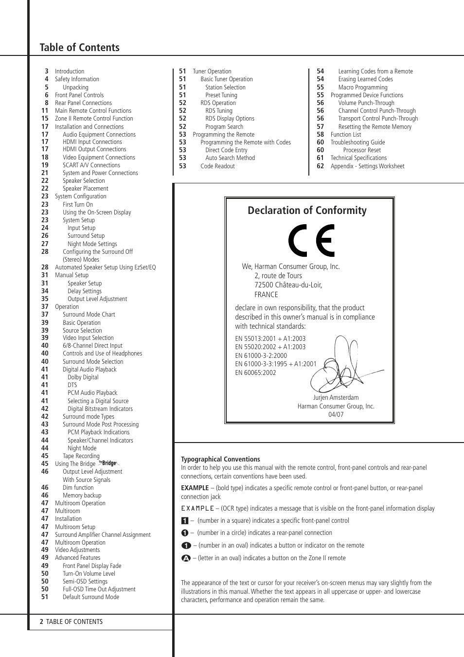 Harman-Kardon 347 User Manual | Page 2 / 64