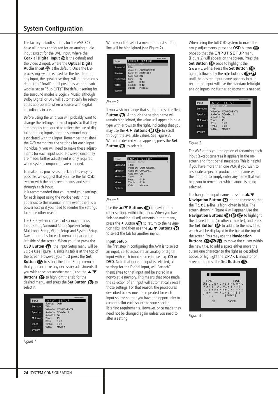 System configuration | Harman-Kardon 347 User Manual | Page 24 / 64